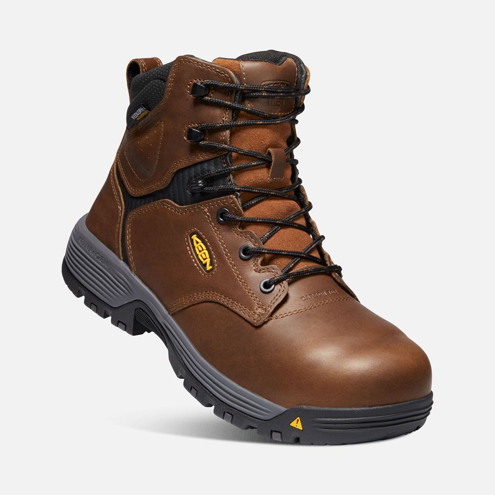 Keen Laarzen Heren Bruin - Chicago 6\" Internal Met Waterproof (Carbon-Fiber Toe) - 35901-OZIK